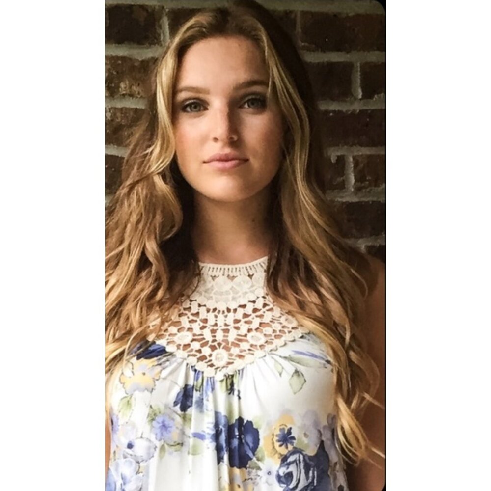 NWT Blue Ditsy Floral Lace Crochet Mini Dress | Cottagecore Coquette Soft Girl L - Picture 3 of 15